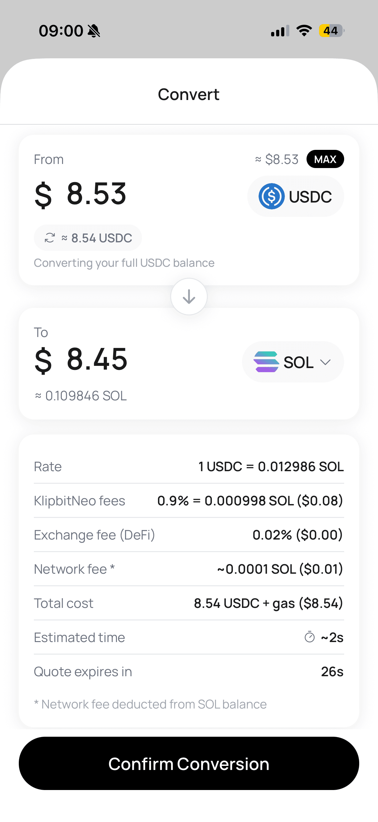 Swap between your assets, on-chain.